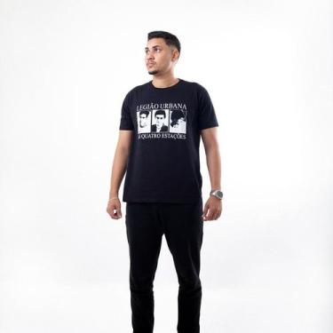 Imagem de Camiseta Legião Urbana 4 Estações Adulto - Glev.Conceito, M, Preto