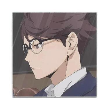 Imagem de Tapete de Copo Acrílico Haikyuu Oikawa Tooru (10cm) - Porta-Copos Redo