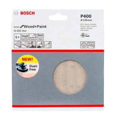 Imagem de Disco de Lixa com fecho aderente 150mm 5un Bosch