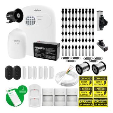 Imagem de Kit Alarme Híbrido ANM 24 NET com 7 Sensores e Cerca Elétrica 45m Inte