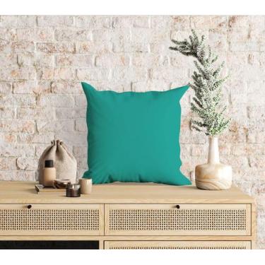 Imagem de Almofada Com Enchimento Lisa Verde Água - Core Decore