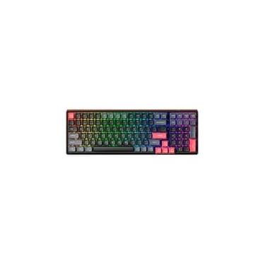 Imagem de Teclado Mecânico Gamer Machenike K600-B100 Lite, Switch Brown, RGB, Hot-Swappable, Layout Compacto 90%, Preto - JJ02G5000