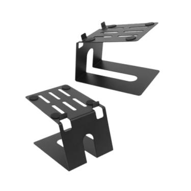 Imagem de AsrMyjcx 2x Suporte de mesa para alto-falante, suporte de mesa, base de de metal independente para serviços pesados, suportes de áudio para sala de estudo, Style B