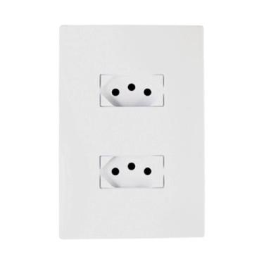 Imagem de Kit 15 Tomada Dupla Branca 10A Completa Linha I9 - Ilumi