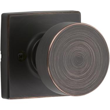 Imagem de Kwikset 788PSKSQT-11P Puxador de Pismo com acabamento em bronze veneziano quadrado rosa metade falsa