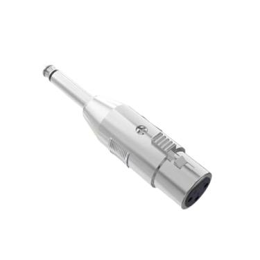 Imagem de menolana Conector adaptador XLR Conversor profissional XLR para adaptador macho de 6,5 mm para transmissões ao vivo, mixer, microfones e canto, Fêmea