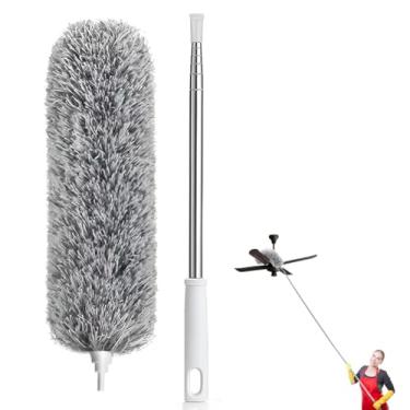 Imagem de Espanador Dobravel Retratil Cabo Extensor Longo Alcance Limpeza Po Teia de Aranha Persiana Ventilador Lavavel Faxina