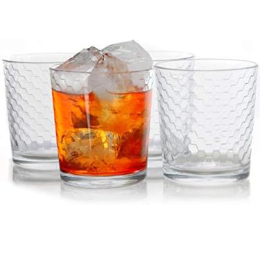 Imagem de Circleware Paragon Conjunto de 4 copos de uísque para água, suco, chá gelado, cerveja, vinho e barril de licor, 4 peças DOF