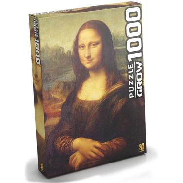 Imagem de Puzzle Quebra Cabeça 1000 Peças Monalisa Grow - 03089