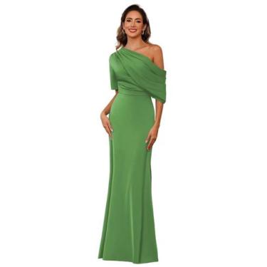 Imagem de Vestido Mother of The Bride BITALY Plus Size Satin Dusty Sage