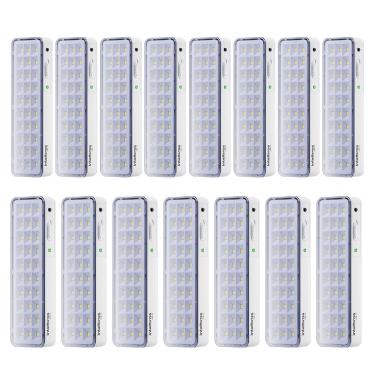 Imagem de Kit 15 Luminárias de Emergência Led Intelbrás Autônoma Lea 31 com 30 Leds Branco Bivolt