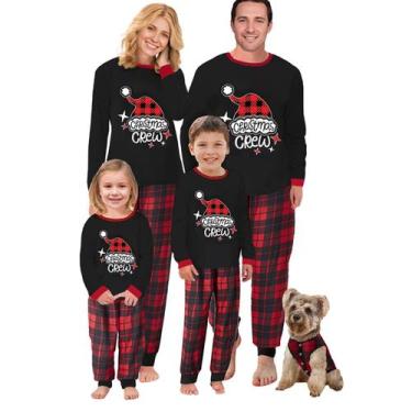 Imagem de Pijamas de Natal para família Wobame Matching Sleepwear Xmas