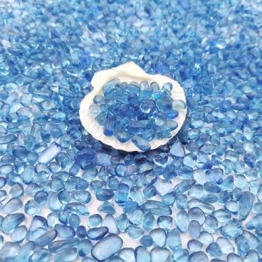 Imagem de Aquário Glass Pebbles Keedolla Sea Blue 1,36 kg para aquário