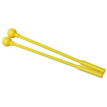Imagem de Mingzhe Orff Percussion Drum Stick Mallet Educação Musical para Xilofone Harpa de Aço (Plástico Amarelo)