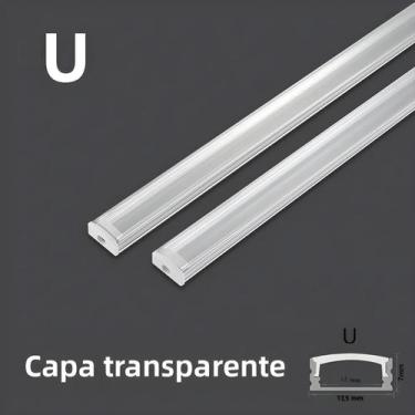 Imagem de Suporte Para Luz LED Em Perfil De Alumínio Para Armário Cozinha Closet