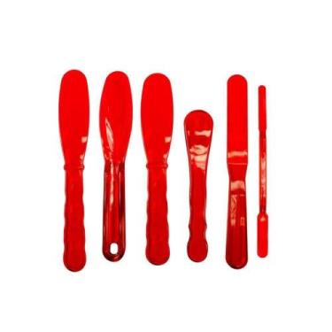 Imagem de Kit Espátula Plástica Cera Depilação Estética Aplica Creme - Santa Cla