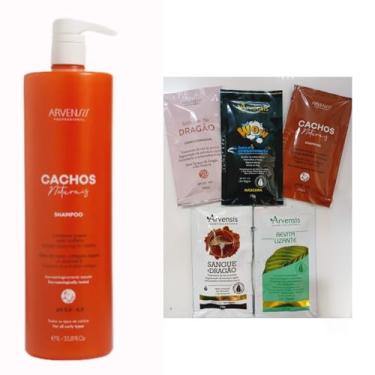 Imagem de Kit Shampoo Cachos Naturais 1L - Sem Sulfato, Vegano, Low Poo, Definição e Hidratação Intensa - Outras Arvensis + 5 Saches