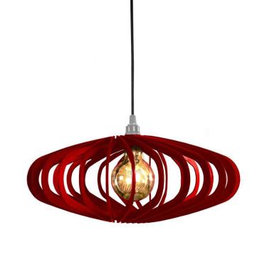 Imagem de Luminária Teto Lustre Pendente Balcão Cozinha Sala Egito Cor:vermelho