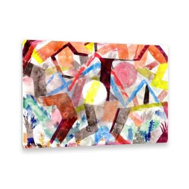 Imagem de Paul Klee Arte de parede em tela colorida linhas abstratas pôster vintage clássico pintura a óleo pintura mestre impressão adequada sala de estar escritório decoração de parede legal 100 x 70 cm