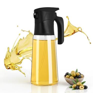 Imagem de NYXVAULT, Um frasco de spray de azeite de oliva de vidro de 300 ml, com controle de dosagem preciso, funciona como uma cozinha prática, ferramenta de fritadeira a ar para saladas, fritar, grelhar