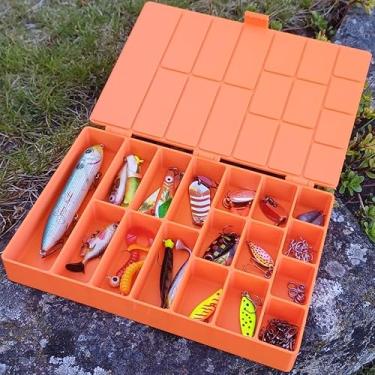 Imagem de Estojo de Pesca Duplo com Divisórias – Caixa Organizadora Box para Iscas Artificiais e Anzóis