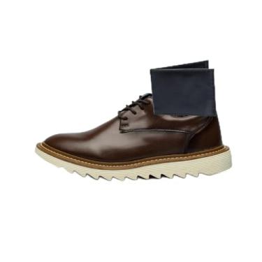 Imagem de Sapato Social Oxford Masculino em Couro, Estilo Brogue com Sola Tratorada e Carteira, Preto, para Escritório e Trabalho (Conhaque Off, BR, Adulto, Numérico, 38)