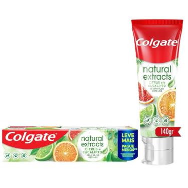 Imagem de Creme Dental Colgate Natural Extracts Reinforced Defense Citrus e Eucalipto 140g