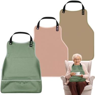 Imagem de Babadores para adultos Pedobi, pacote com 3, impermeáveis e reutilizáv