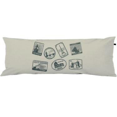 Imagem de Capa Para Travesseiro De Corpo Body Pillow Em Veludo Estampado 40x130c
