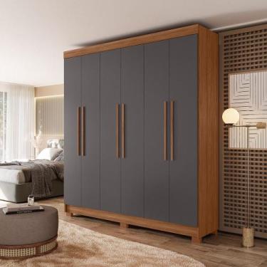 Imagem de Guarda-roupa 06 Portas 2 Gavetas Mdp Toledo - Santos Andirá