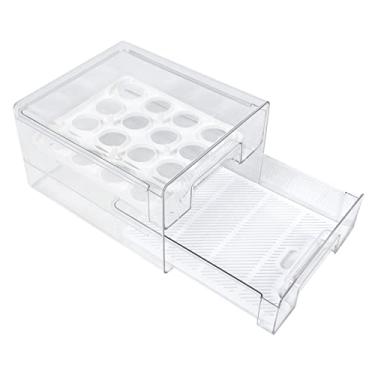 Imagem de Egg Container Removable Trays Refrigerator Storage Box Kitchen Storage Bins for Fridge