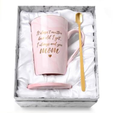 Imagem de Maustic Presentes para mãe de filha filho, mãe Natal aniversário dia das mães ideias de presente de dia dos namorados, presentes de meia para mães, presentes de mãe, caneca de café para mães, 400 ml