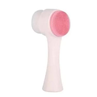 Imagem de Kit Escova Limpeza Facial 2 em 1 Aparelho Massagem Esponja Cerdas Macias Dupla Face Escova de Limpeza de Cravos