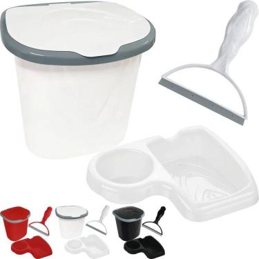 Imagem de 2X Kit Pia Cozinha Porta Detergente Bucha + Lixeira + Rodinh