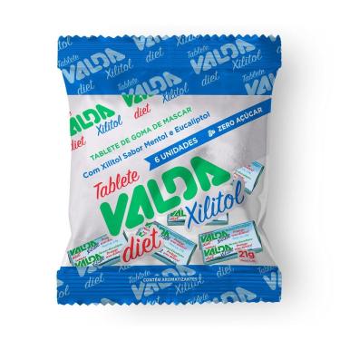 Imagem de Goma de Mascar Tablete Valda Diet Xilitol Sem Açúcar com 6 Unidades