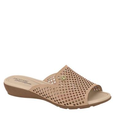 Imagem de Tamanco Anabela Slide Feminino Modare Conforto 7127.258, Nude napa, 38
