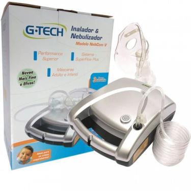 Imagem de Inalador Nebulizador Nebcom V 5 G-tech Bivolt - Prata, Bivolt
