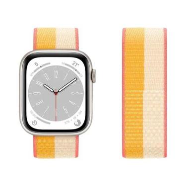 Imagem de Pulseira De Nylon Para Apple Watch Band 44mm 42 40mm 45mm 38 41mm Brac