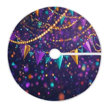 Imagem de Blueangle Saia de árvore de carnaval de 118 cm saia de poliéster macio para decoração de carnaval (287)