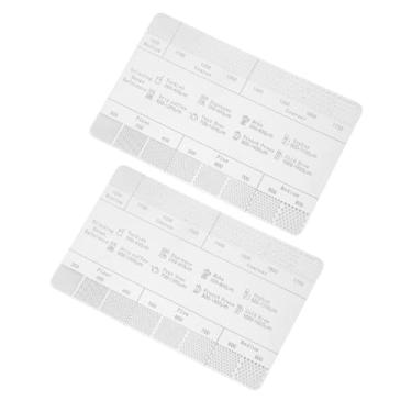 Imagem de TOPINCN Régua de Medição de de café, Aço Inoxidável, Cartão de Referência de Tamanho de Moagem de café Com Marcador de Malha de Escala para Acessório de Moedor de café