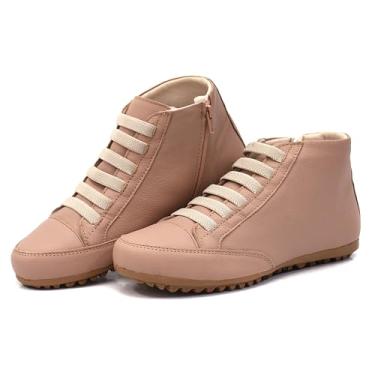 Imagem de Botinha Rasteira Cano Curto em Couro Izabela Araújo - 505 - Nude Tamanho:36