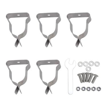 Imagem de FTVOGUE Braçadeira de Cobertura de Poço de Janela, Clipes de Mola Banhados a Zinco de Aço Laminado a Frio para Metal Ondulado e Poços de Janela de Plástico