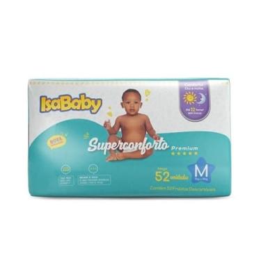 Imagem de Fralda Infantil Premium Mega M Isababy 52 Unidades