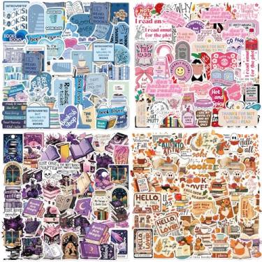 Imagem de 200 adesivos de livros para Kindle, adesivos de leitura de livros, adesivos impermeáveis para amantes de livros para skate, laptop, bicicleta, hidroflask, adesivos de livros para leitores adultos (#1)