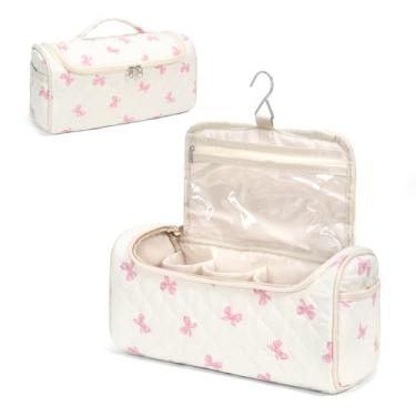 Imagem de ANKICK Estojo de viagem compatível com Dyson Airwrap modelador completo e acessórios, organizador de bolsa de secador de cabelo portátil Coquette, Laço rosa C, Estética