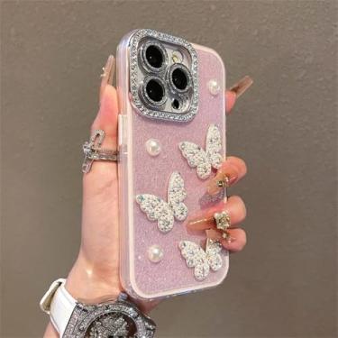 Imagem de Capa de silicone brilhante para iPhone 16 15 14 13 12 11 Pro Max Plus, protetora e resistente a impactos, rosa, para iPhone 14 Pro Max.