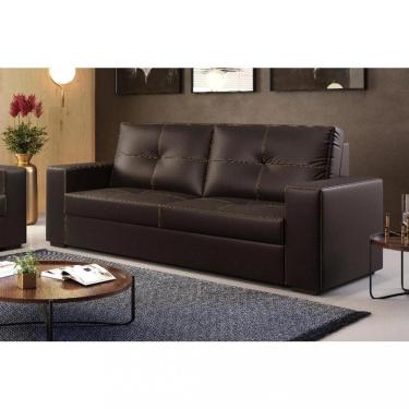 Imagem de Estofado La Paz 3 Lugares Espuma D26 Simbal Cacau