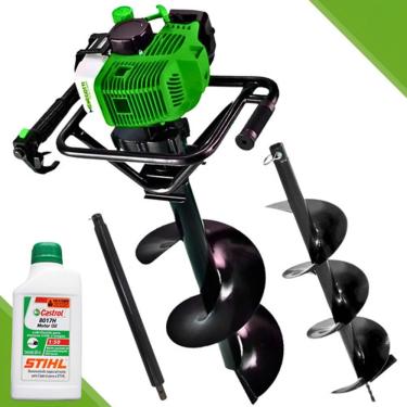 Imagem de Perfurador De Solo Menegotti Broca 80x30, 80x20 + Óleo Stihl