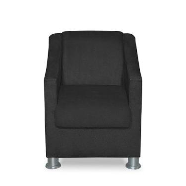 Imagem de Mini Poltrona Cadeira Infantil Tilla De Criança Suede Preto - Sonho Da