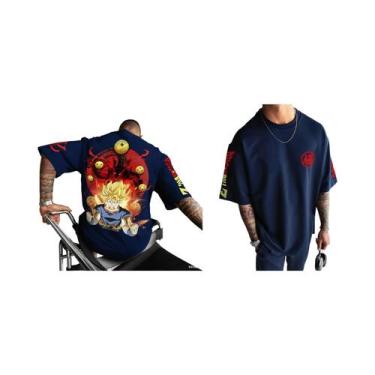 Imagem de Camiseta Masculina Oversized Dragon Ball Z Goku Com Estampa Gráfica, C
